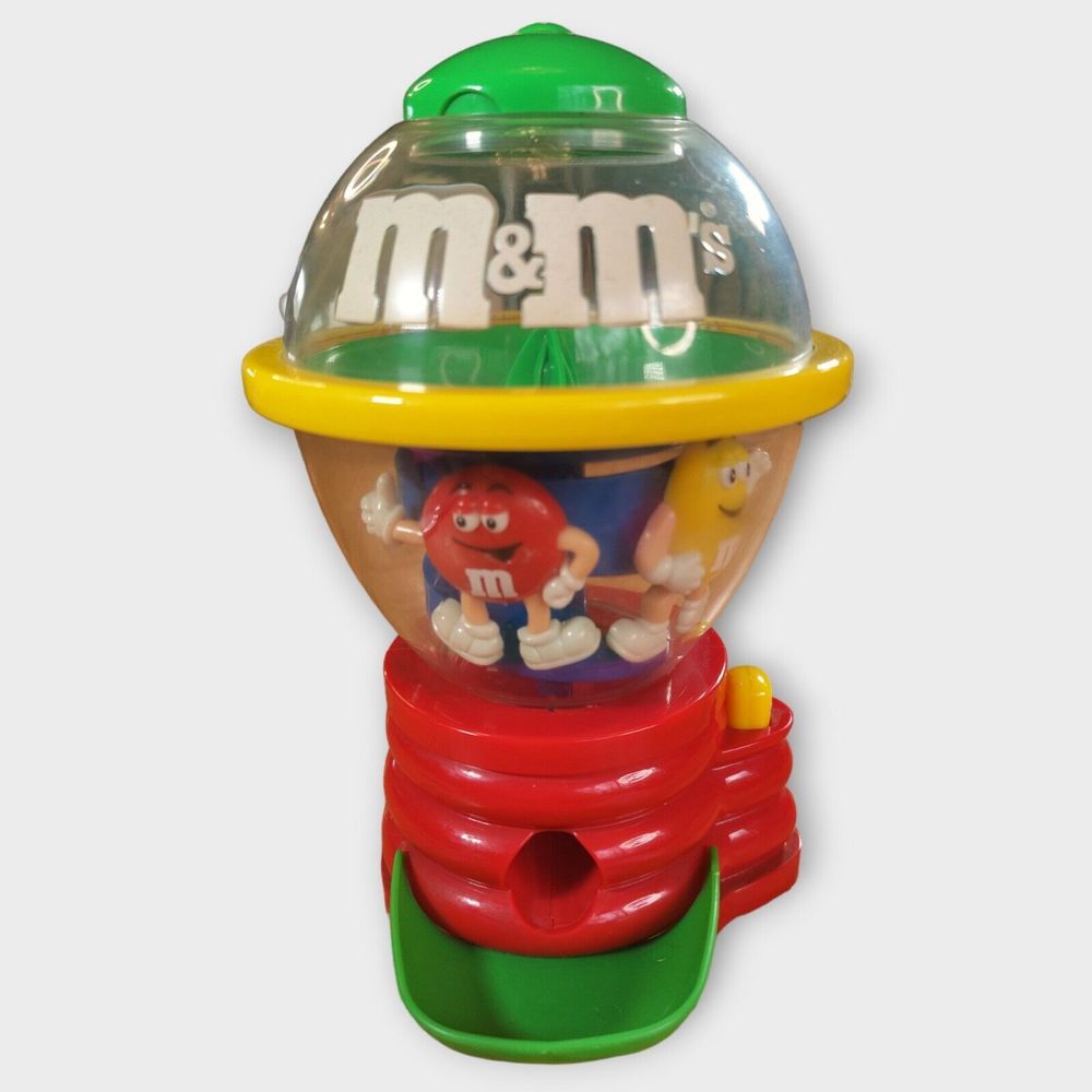 M&M's Collectible Fun Machine Spinning Candy Dispenser Red & Yellow M&Ms
